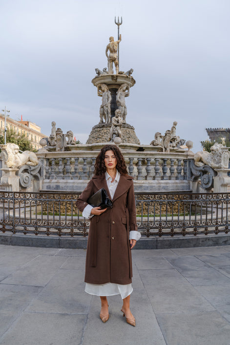 CAPPOTTO A 3 BOTTONI CON CINTURA