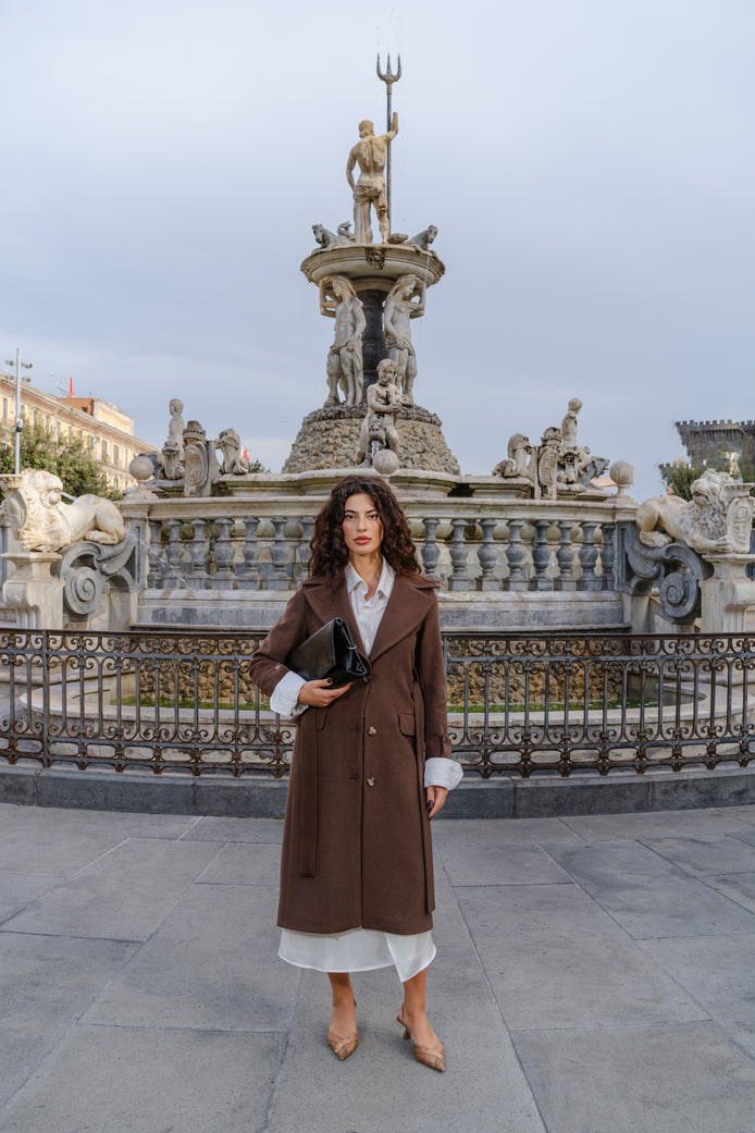 CAPPOTTO A 3 BOTTONI CON CINTURA