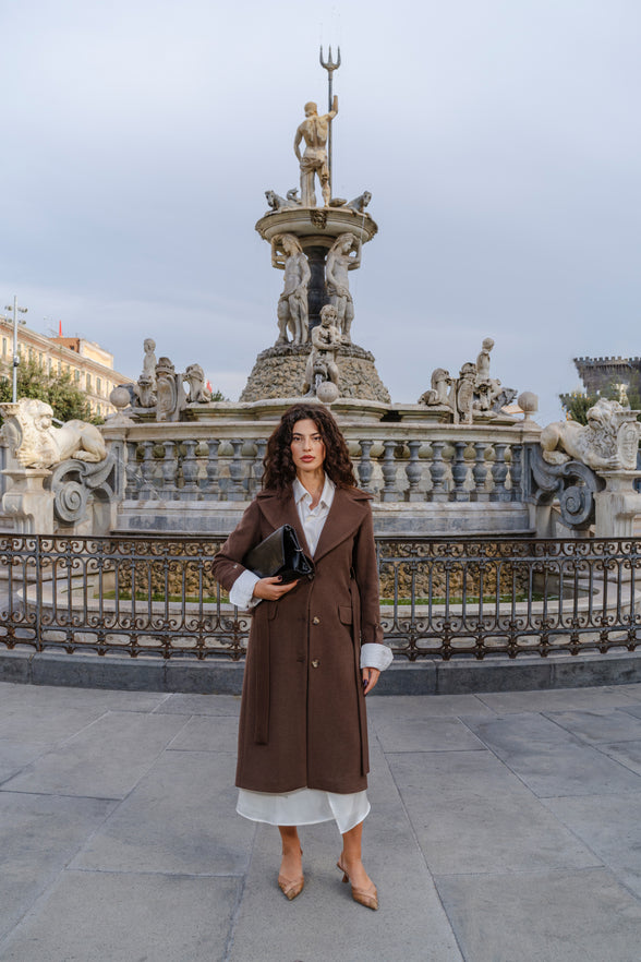 CAPPOTTO A 3 BOTTONI CON CINTURA