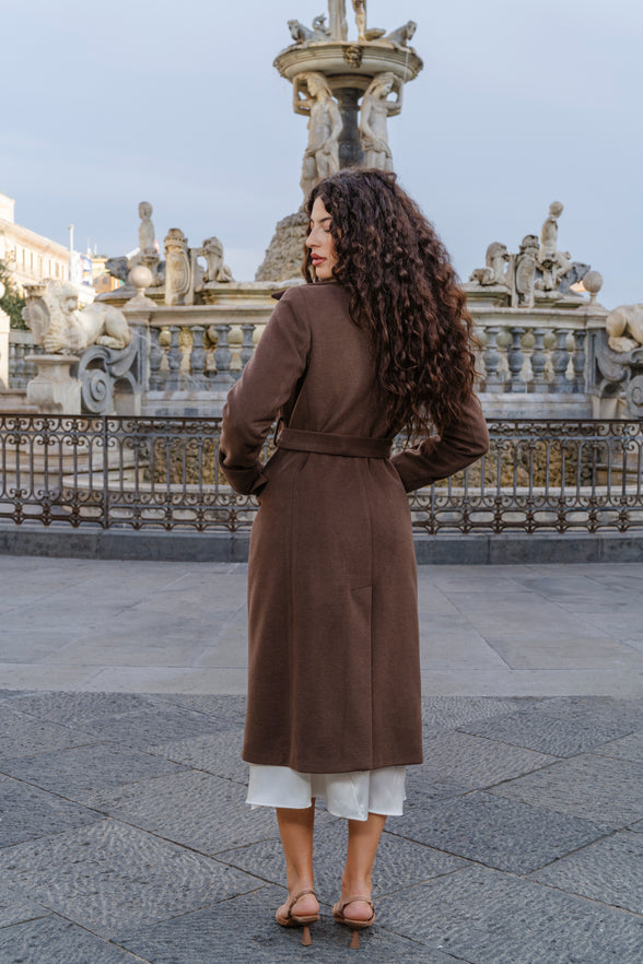 CAPPOTTO A 3 BOTTONI CON CINTURA