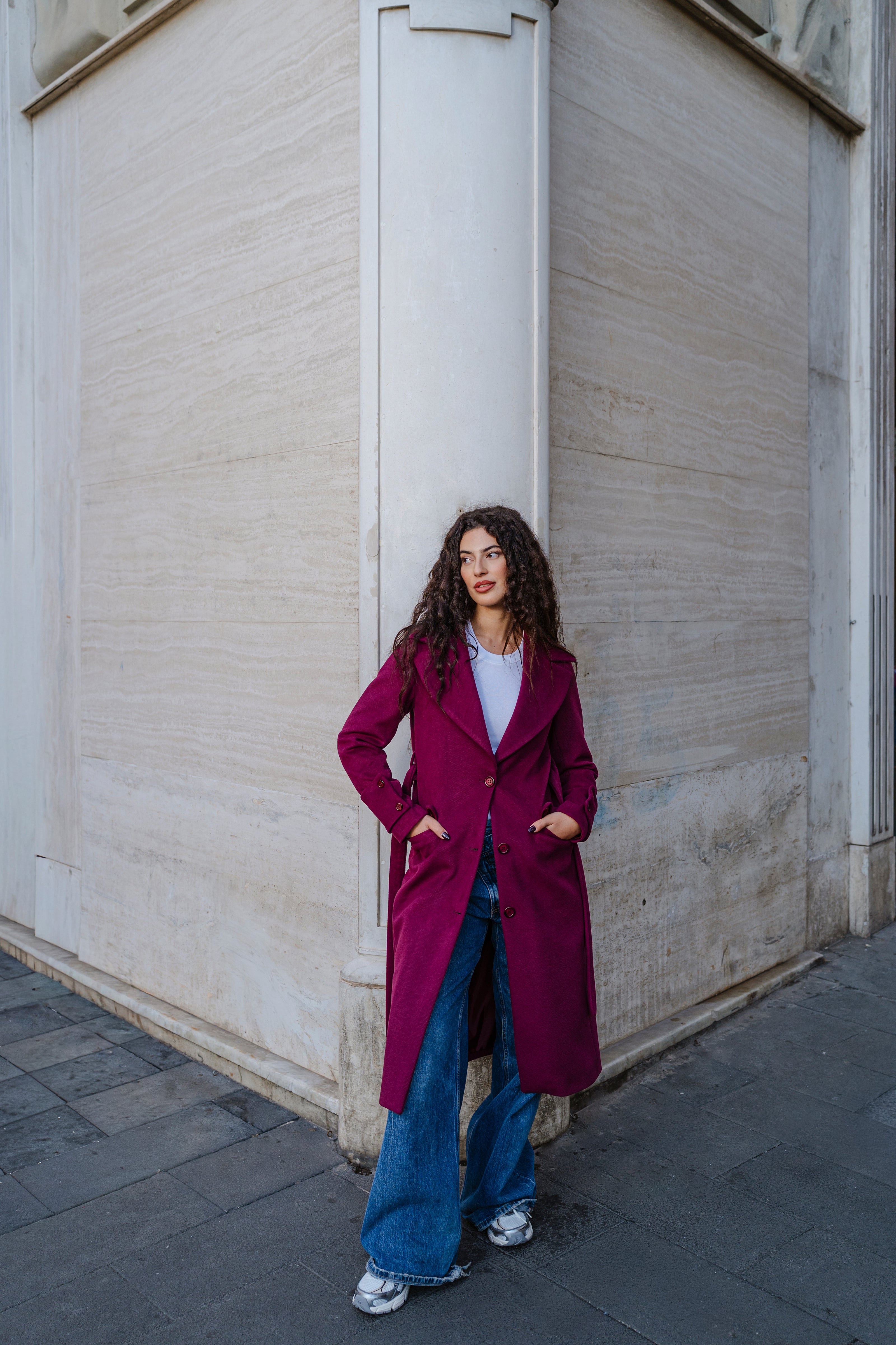 CAPPOTTO A 3 BOTTONI CON CINTURA