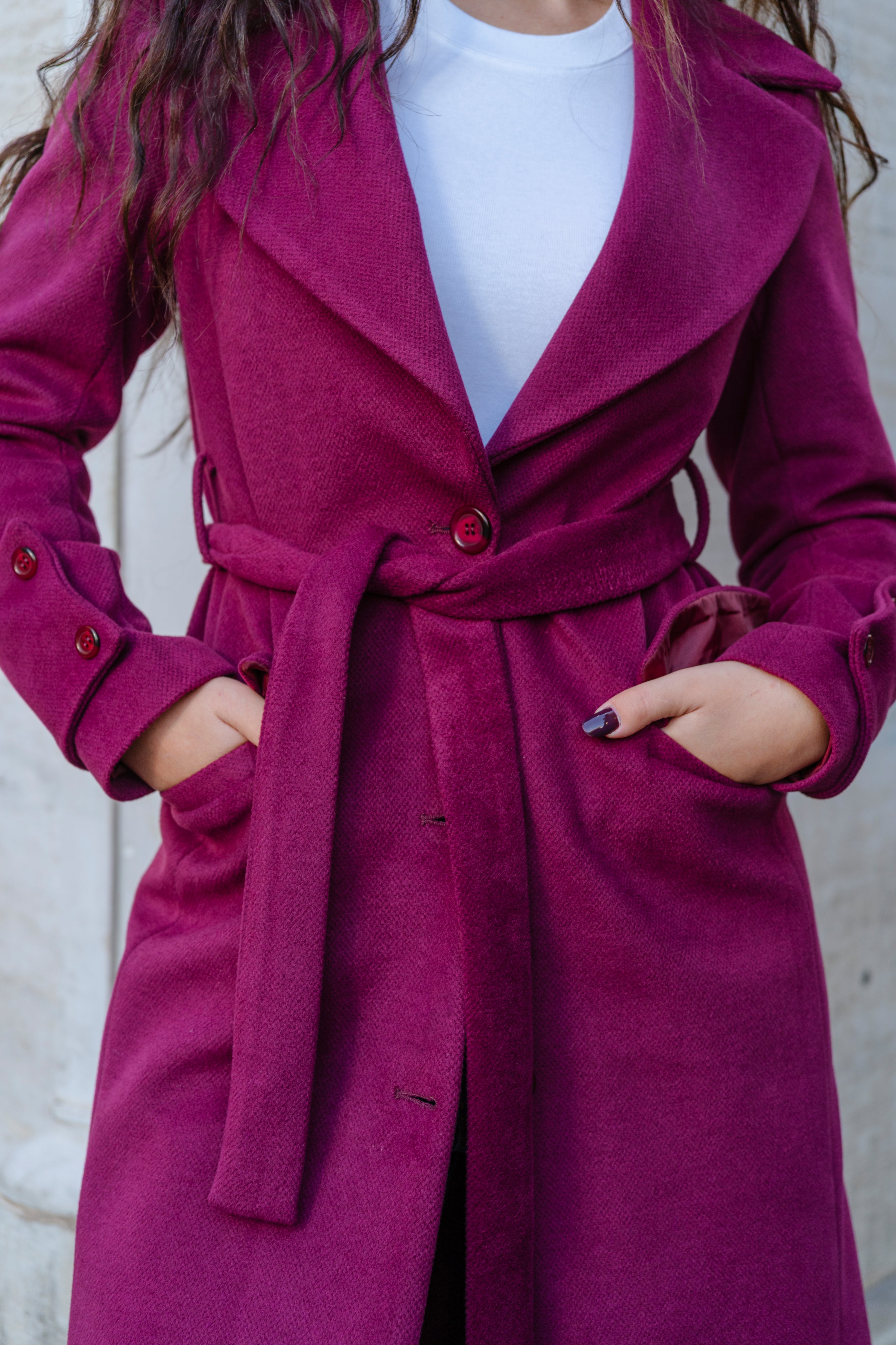 CAPPOTTO A 3 BOTTONI CON CINTURA