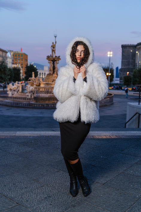 ECOPELLICCIA CON CAPPUCCIO